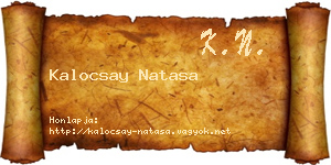 Kalocsay Natasa névjegykártya